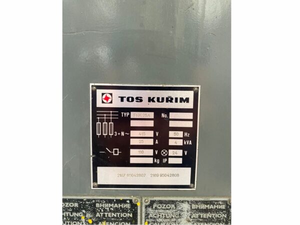 Fresadora TOS Kuřim FNK 25A 1985 Maquina1 - Imagen 12